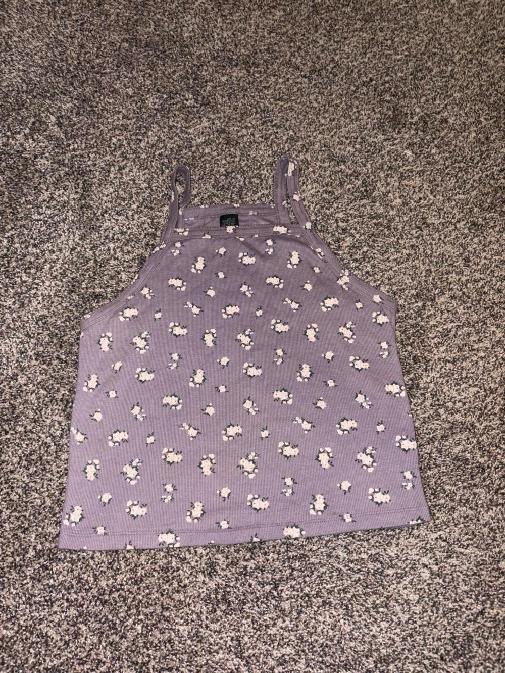 Wild Fable purple tank top with white floral print
